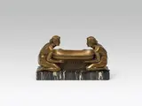 Gustav Gurschner, Bowl, bronze, stone; marked