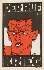 Umschlag "Der Ruf by Egon Schiele, sold Feb 2017