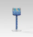 Wine glass by in the fashion of Otto Prutscher, glass, overlaid, enamel paint, offered Feb 2017