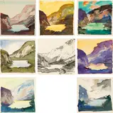 Leopold Forstner, Drawing & 7 watercolour studies "Altauseersee