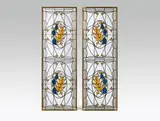 Leopold Forstner, Glass panels (a pair)