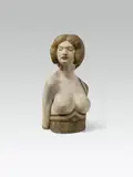 Richard Teschner, Salome, white marble, partly gold-plated