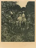 Richard Teschner, Konvolut: 7 Druckgrafiken, Lithografie und Radierung auf Papier; alle Blätter signiert, z. T. datiert und bezeichnet