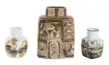 VASE & TWO SMALLER VASES by Royal Copenhagen, sold Feb 2021