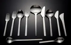 TUJA PATTERN 182 PIECE FLATWARE SET, DESIGN BY MAGNUS STEPHENSEN by Georg Jensen, sold Sep 2017