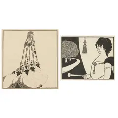 Aubrey Vincent Beardsley, TWO FRAMED PRINTS