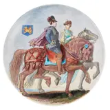 Eugène Gluck, CIRCULAR PLAQUE, DATED 1871, 1871, painted earthenware