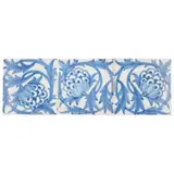 William De Morgan, THREE RARE 'BLUE ARTICHOKE' WALL TILES, CIRCA 1880, 1880, tin-glazed earthenware