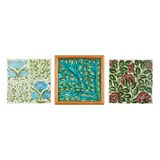 William De Morgan, GROUP OF THREE 6-INCH TILES, CIRCA 1885-1900, 1885, glazed earthenware