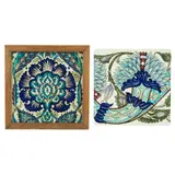 William De Morgan, 9-INCH 'INDIA FRIEZE' TILE, CIRCA 1896, 1896, glazed earthenware