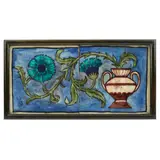William De Morgan, 'FLOWERS & VASE' FRAMED TWO-TILE PANEL, CIRCA 1880, 1880, glazed earthenware