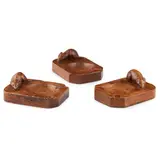 Robert 'Mouseman' Thompson, GROUP OF THREE ASHTRAYS, CIRCA 1930S-40S, oak