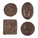 Enzo Plazzotta, GROUP OF FOUR PLAQUES, CIRCA 1980, 1980, bronze