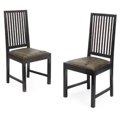 Charles Rennie Mackintosh, PAIR OF DINING CHAIRS, CIRCA 1911, 1911, stained oak
