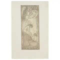 Herbert MacNair, RARE POSTCARD WITH HAND-WRITTEN INSCRIPTION, 1905, 1905