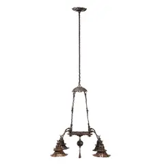 Alessandro Mazzucotelli, PAIR OF CEILING LIGHTS, CIRCA 1910, 1910, wrought iron