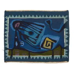 Ronald Cruickshank, UNTITLED (ABSTRACT HEAD), 1950S, wool wall-hanging/tapestry