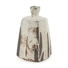Lisa Hammond, VASE, poured white shino glaze