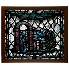 Gordon Macwhirter Webster, STAINED, PAINTED AND LEADED GLASS PANEL, CIRCA 1950, 1950