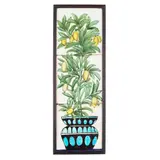 William De Morgan, 'FRUIT TREE IN ORNAMENTAL POT' THREE-TILE PANEL, CIRCA 1875