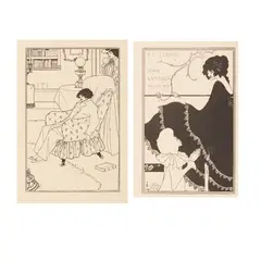 Aubrey Vincent Beardsley, TWO PRINTED BOOKPLATE DESIGNS, PROOF COPIES