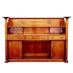 George Washington Jack, ARTS & CRAFTS INLAID MAHOGANY SIDEBOARD, CIRCA 1887, 1887, rosewood