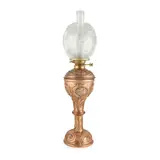 John Pearson, LARGE ARTS & CRAFTS COPPER LAMP, DATED 1894