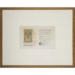 Caroline Agnes Burras, ARTS & CRAFTS ILLUMINATED SHEET, CIRCA 1910, 1910, gold paint on vellum