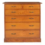 Arthur W. Simpson, ARTS & CRAFTS OAK CHEST OF DRAWERS, CIRCA 1920, 1920, each with characteristic bronze handles