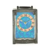 Archibald Knox, 'TUDRIC' PEWTER AND ENAMEL CARRIAGE CLOCK, CIRCA 1900