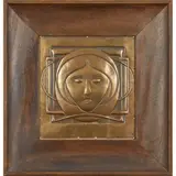 Talwin Morris, GLASGOW SCHOOL SYMBOLIST PANEL, CIRCA 1900, 1900, repoussé brass
