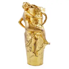 Maurice Bouval, GILT BRONZE FIGURAL VASE, CIRCA 1890, 1890