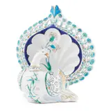 Émile Gallé, FAÏENCE FIGURE OF A PEACOCK, CIRCA 1890