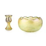 Loetz, JUGENDSTIL SILVER-OVERLAID VASE, CIRCA 1900