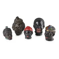 Bernhard Bloch, GROUP OF TERRACOTTA COVERED TOBACCO JARS, CIRCA 1900, 1900
