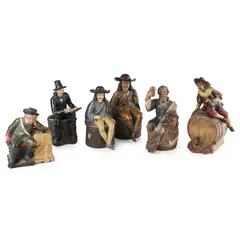 Bernhard Bloch, GROUP OF FIGURAL TERRACOTTA TOBACCO JARS, CIRCA 1900, 1900