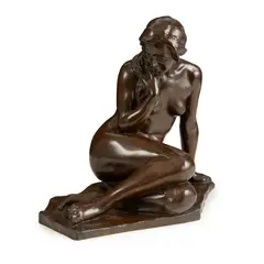 Benno Schotz, RECLINING NUDE, bronze