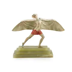 Ferdinand Preiss, 'BAT GIRL' ART DECO FIGURE, CIRCA 1925, 1925, patinated bronze and ivory