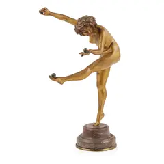 C.J.R. Colinet, THE JUGGLER, gilt-bronze