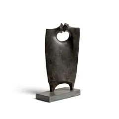 Stephen Clutterbuck, FLAT FIGURE II, 1993, 1993, carved stone on a slate plinth, IV/VIII