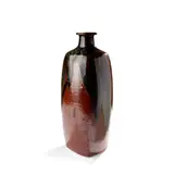 Jim Malone, Bottle vase, kaki with copper pours