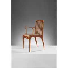 Basil Spence, Allegro armchair, designed 1949, 1949, laminated wood and leather upholstery