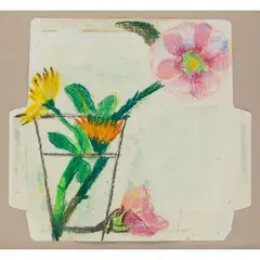 Margaret Mellis, Hollyhock and Marigold, 1988, 1988