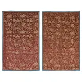 Bruce J. Talbert, PAIR OF AESTHETIC MOVEMENT WOVEN SILK SATIN HANGINGS, CIRCA 1875, 1875