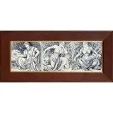 AESTHETIC MOVEMENT FRAMED TILE PANEL, CIRCA 1890 by John Moyr Smith, 1890, in an oak frame, sold Apr 2020