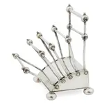 ELECTROPLATED FOUR-BAR LETTER RACK, 1880s by Christopher Dresser, sold Apr 2020