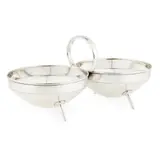 SILVER-PLATED DOUBLE BON-BON DISH, CIRCA 1880 by Christopher Dresser, 1880, sold Apr 2020