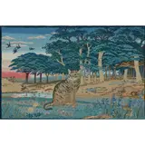 May Morris, 'THE HUNTER AT BAY' EMBROIDERED PANEL, 1935, 1935