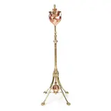 BRASS AND COPPER EXTENDING STANDARD LAMP, CIRCA 1900 by William Arthur Smith Benson, 1900, sold Apr 2020