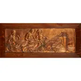 Oliver Wheatley, 'MUSES', FRAMED COPPER PANEL, CIRCA 1900, 1900, in an oak frame